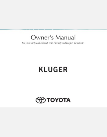 toyota kluger 2020-2021 owners manual rhd
